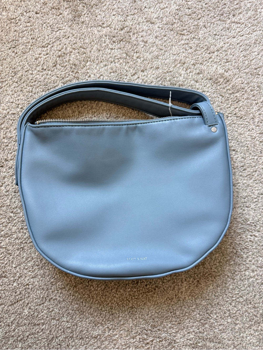 Matt & Nat Light Blue Vegan Leather Hobo Bag